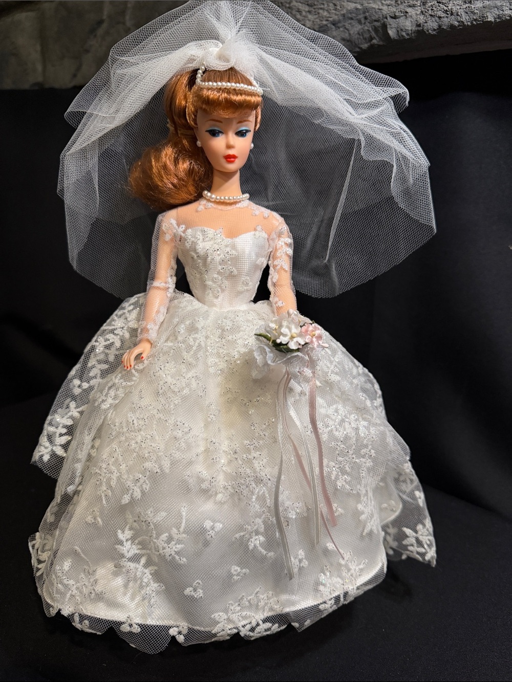 1997 Reproduction Wedding Day Redhead Barbie Doll 1961 Fashion & Accessories